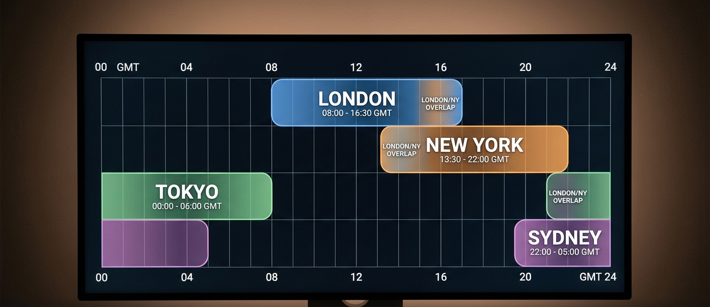 Forex Trading Sessions Explained: London, New York, Tokyo & Sydney Overlap Times